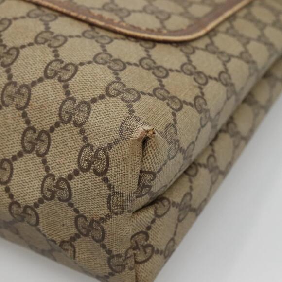 GUCCI GG Supreme Web Sherry Line Tote Bag Pvc Beige Red 39 02 003 - Picture 10 of 16